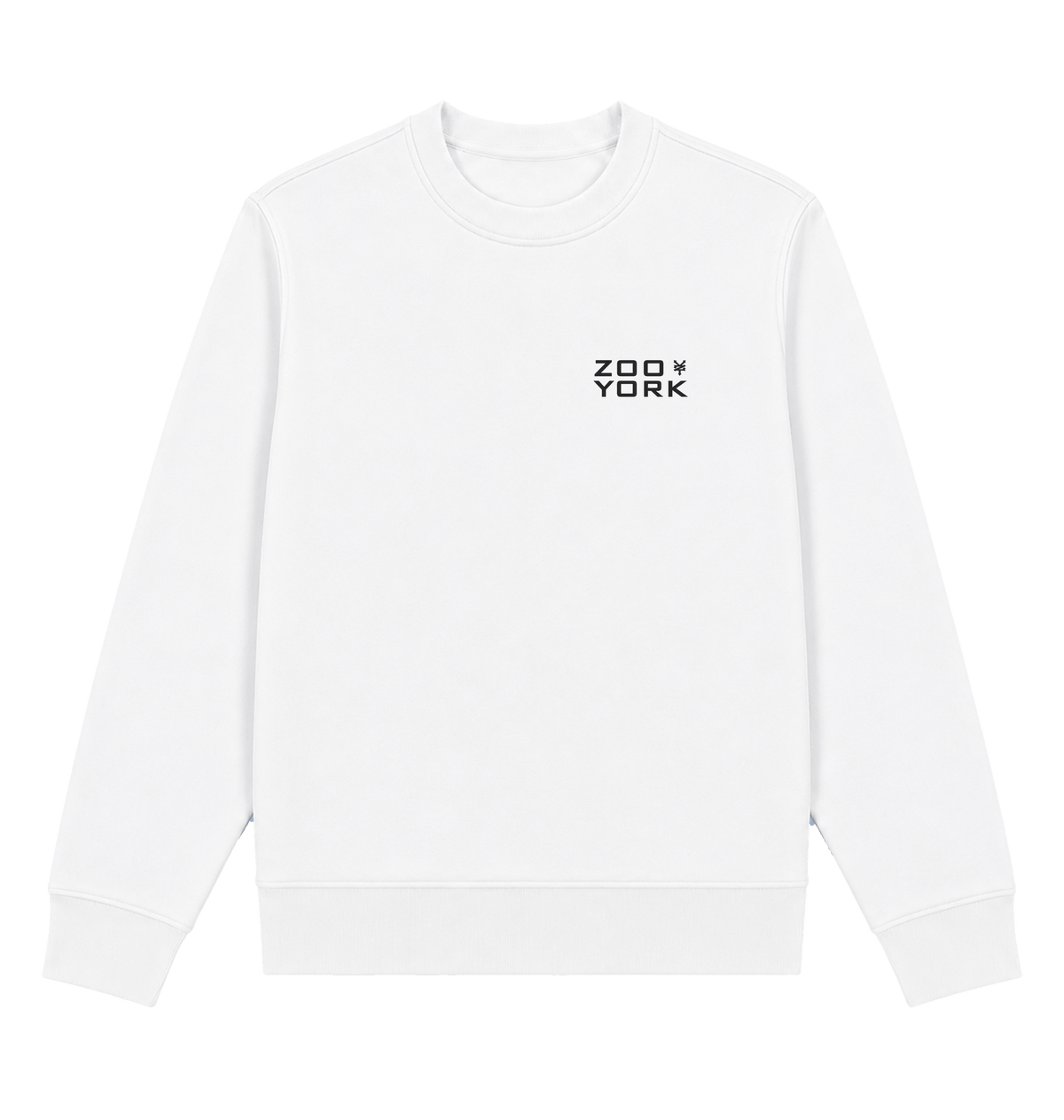 White Printed Sweater Front