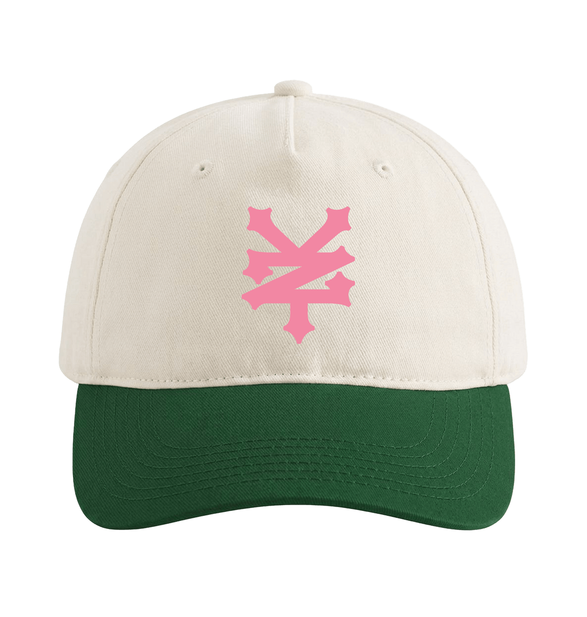 Natural/Forest Green Caps Front