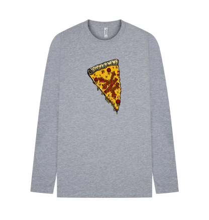 Heather Grey Printed Long Sleeve T Shirt Front