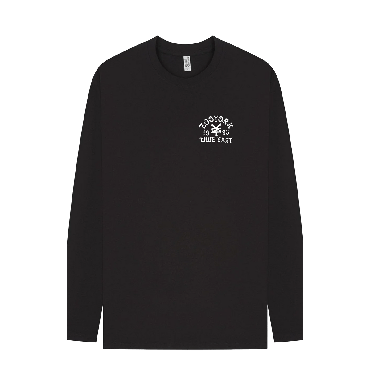 Black Printed Long Sleeve T Shirt Front