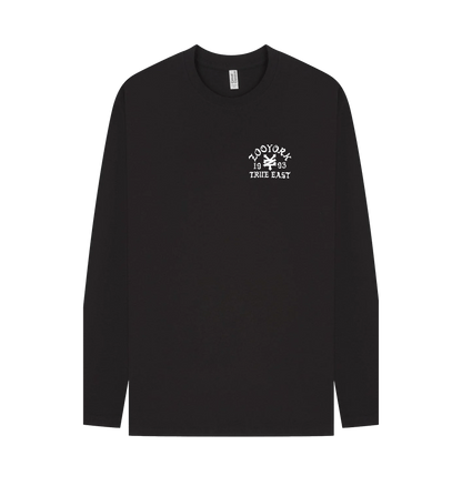Black Printed Long Sleeve T Shirt Front