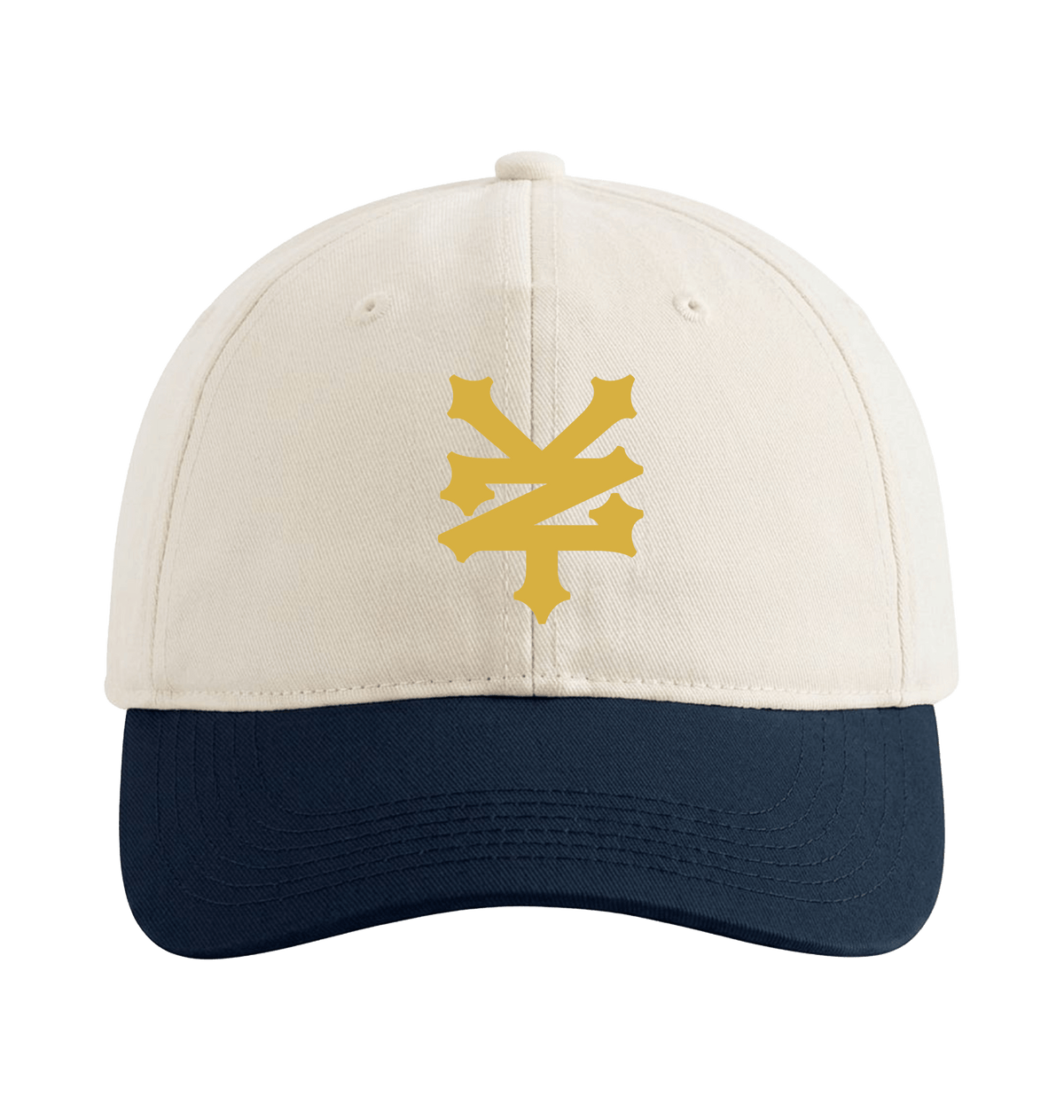 Natural/French Navy Caps Front