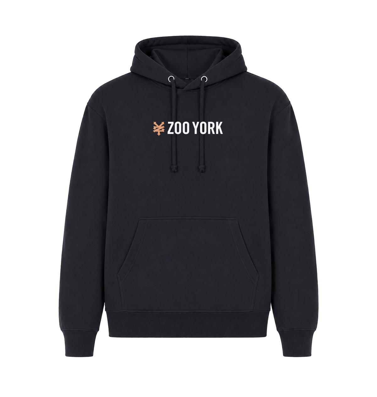 Navy Printed Hoody Front