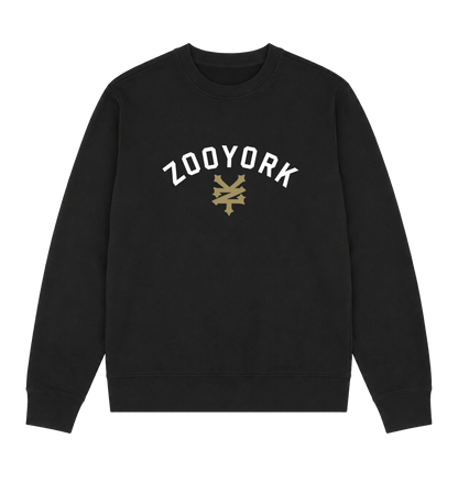 Black Printed Sweater Front
