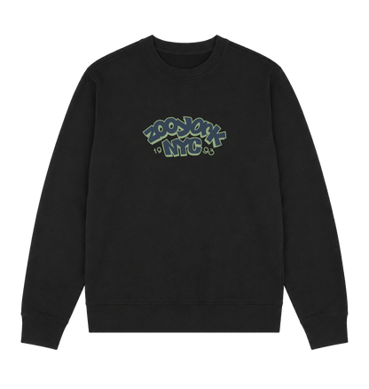Black Printed Sweater Front