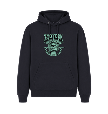 Navy Printed Hoody Front