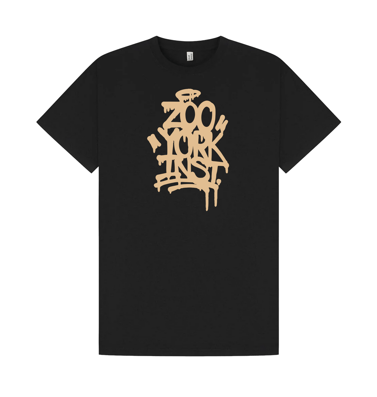 Black Printed T-shirt Front