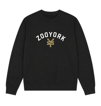 Black Printed Sweater Front