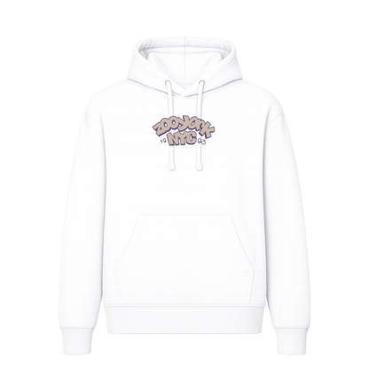 White Printed Hoody Front