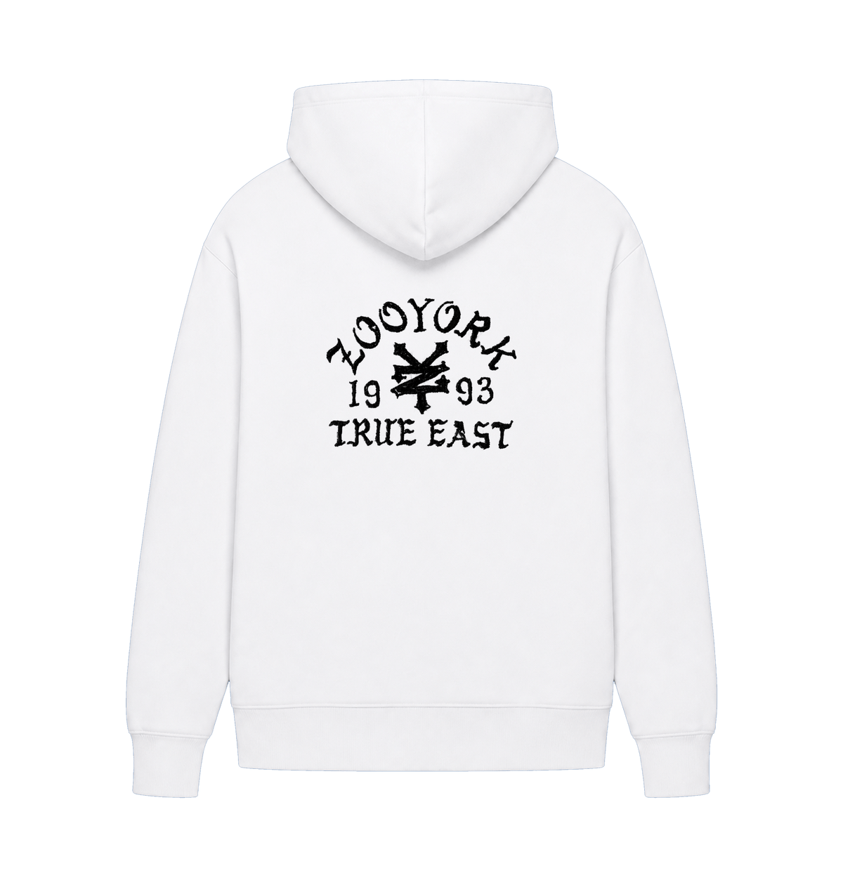 White Printed Hoody Back