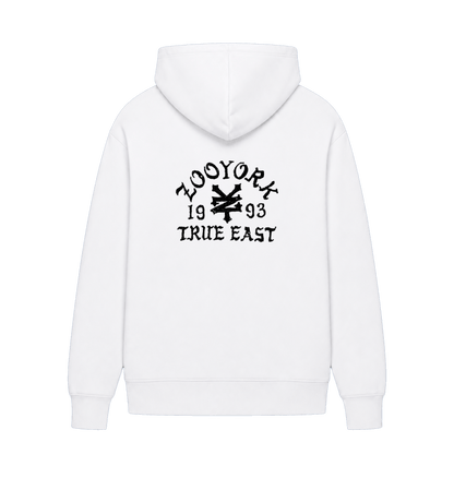 White Printed Hoody Back