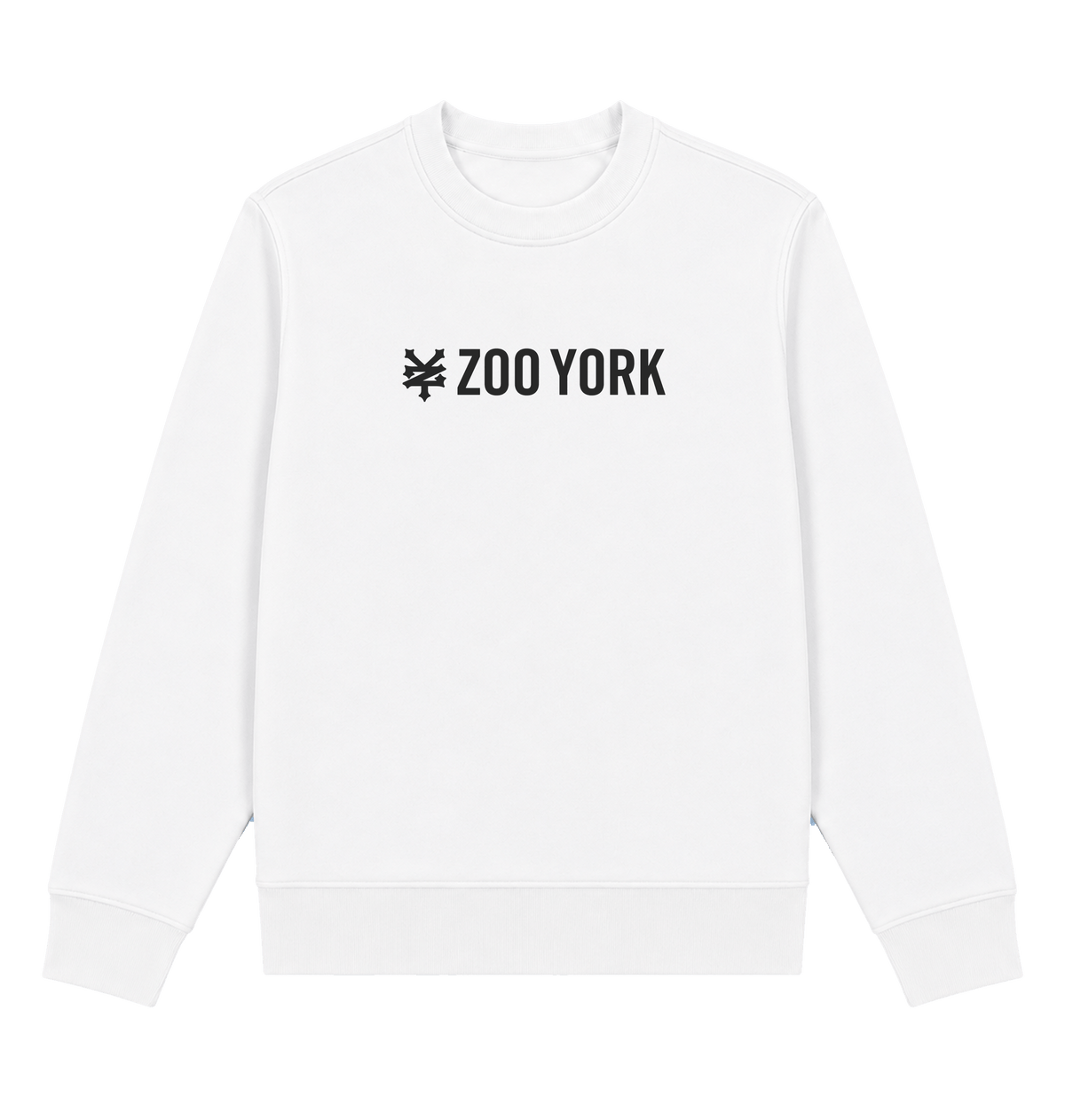 White Printed Sweater Front