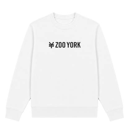 White Printed Sweater Front