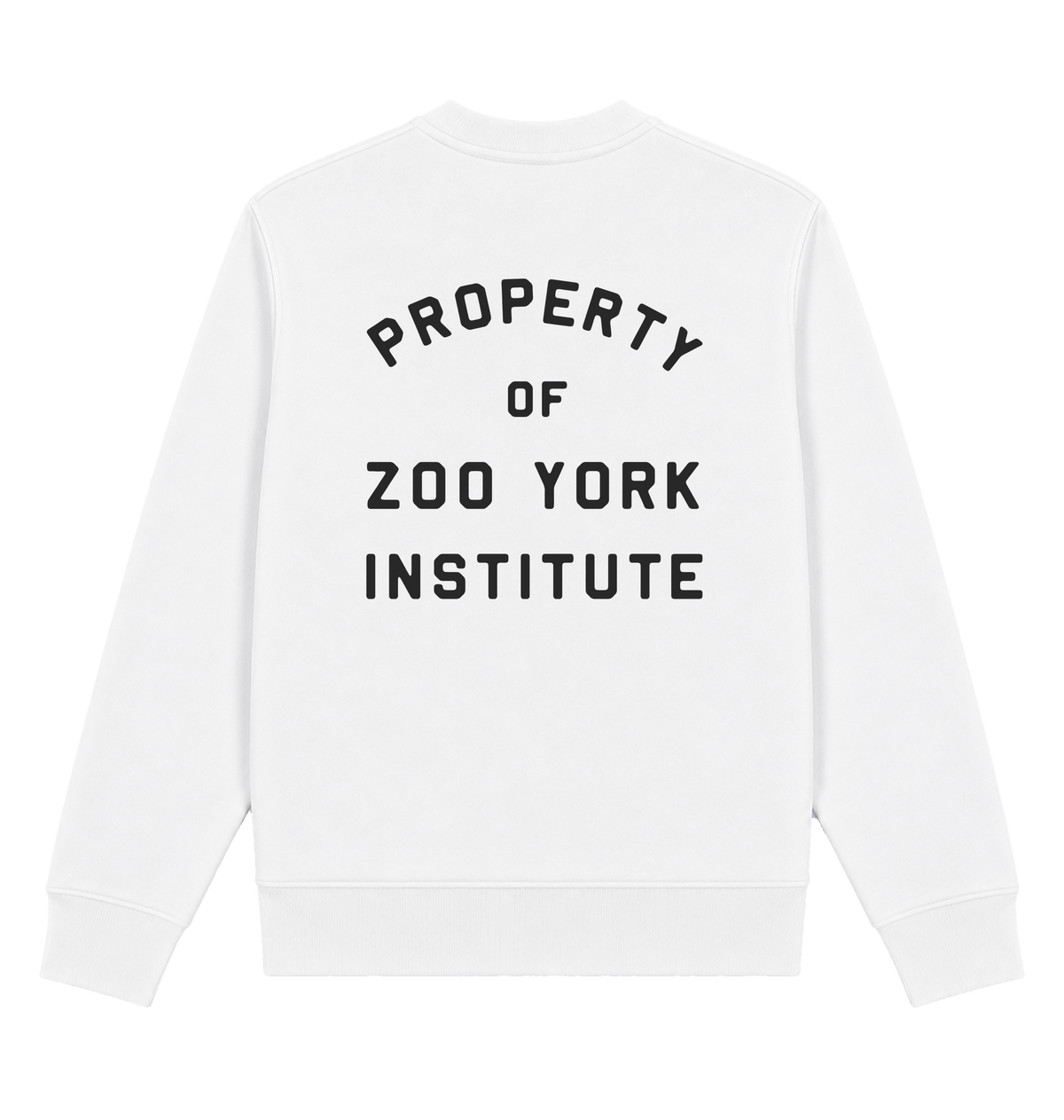 White Printed Sweater Back