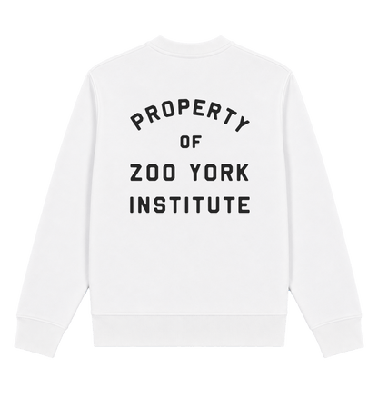 White Printed Sweater Back