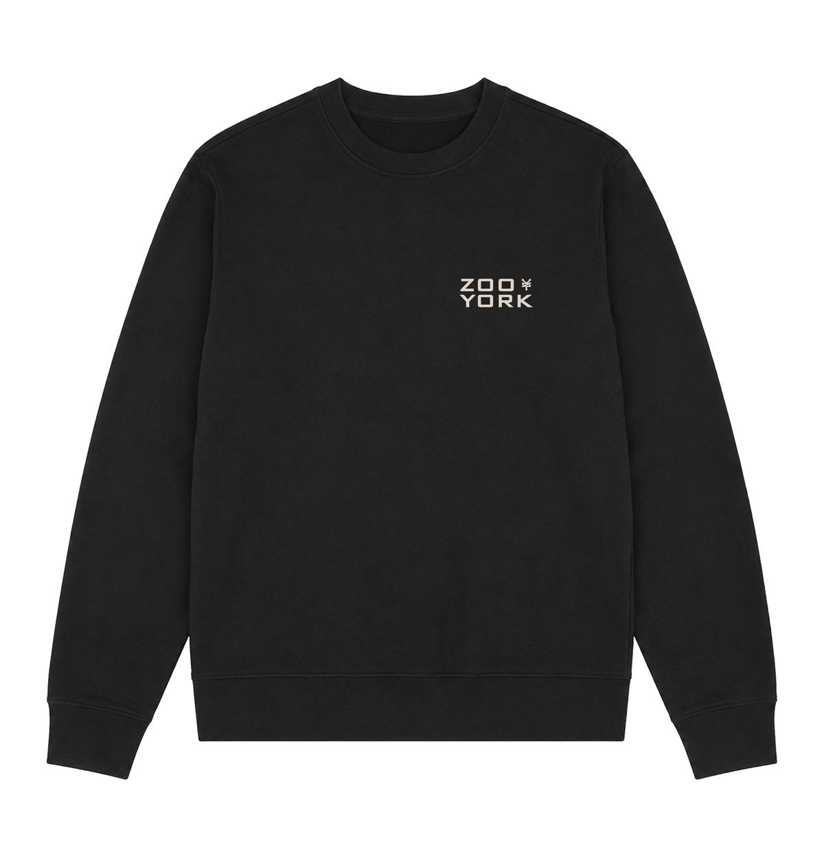Black Printed Sweater Front
