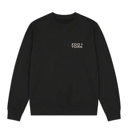 Black Printed Sweater Front