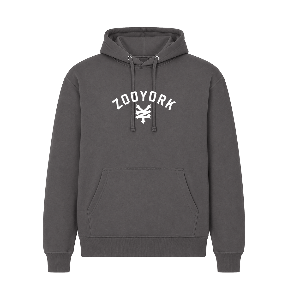 Charcoal Printed Hoody Front