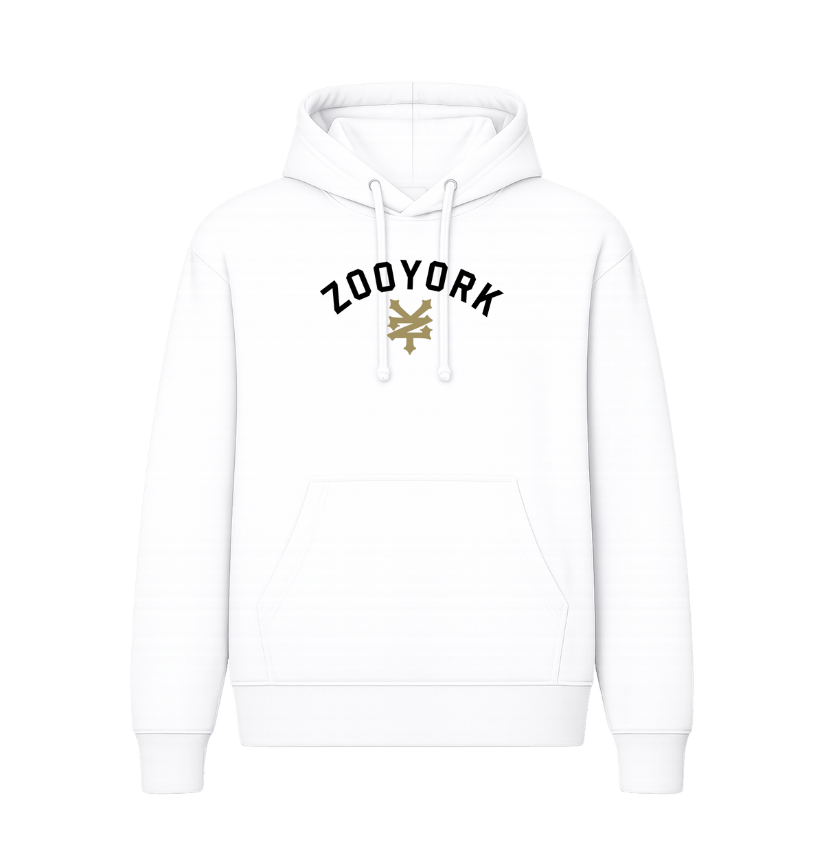 White Printed Hoody Front