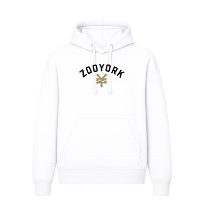 White Printed Hoody Front