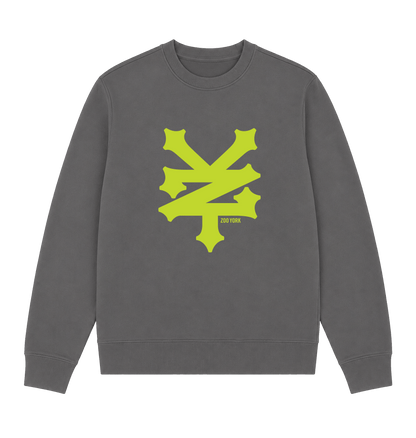 Charcoal Printed Sweater Front
