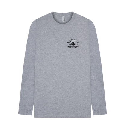 Heather Grey Printed Long Sleeve T Shirt Front