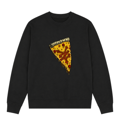 Black Printed Sweater Front