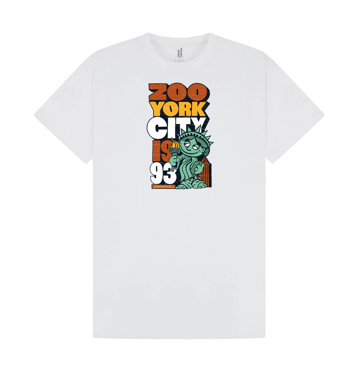 White Printed T-shirt Front