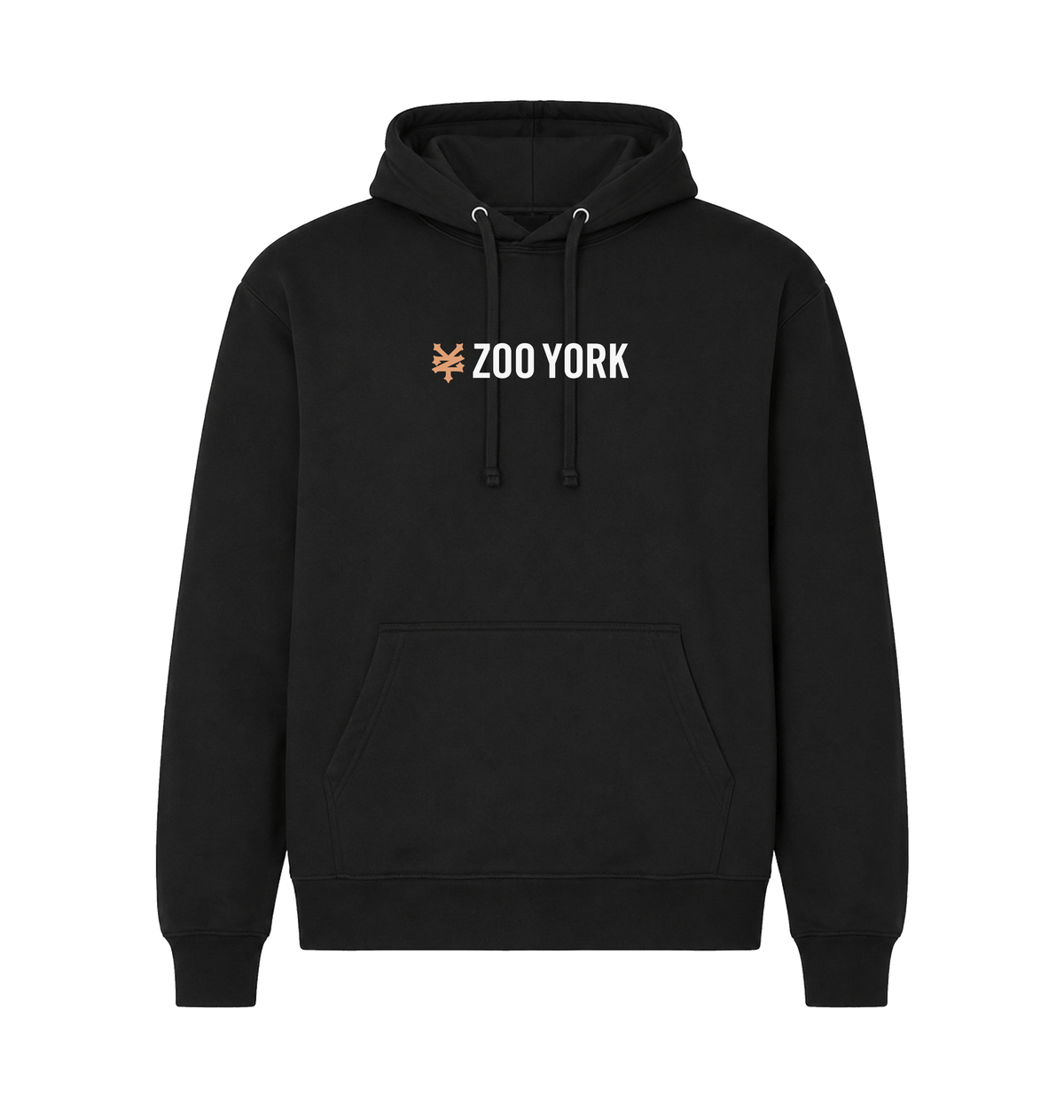 Black Printed Hoody Front