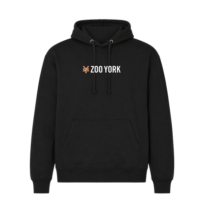 Black Printed Hoody Front