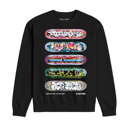 Zoo York Decks Crew Sweat Black - front