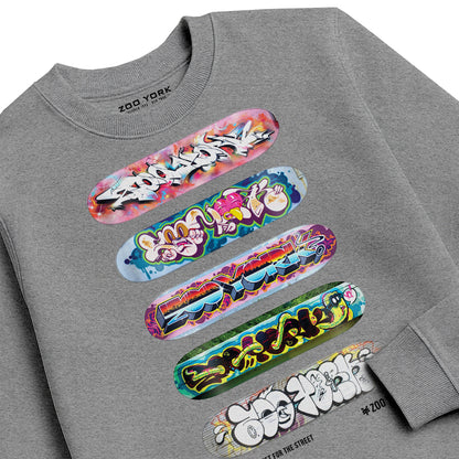 Zoo York Decks Crew Sweat Heather Grey - detail