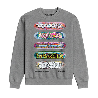 Zoo York Decks Crew Sweat Heather Grey - front