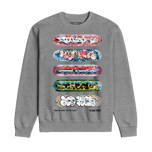 Zoo York Decks Crew Sweat Heather Grey - front