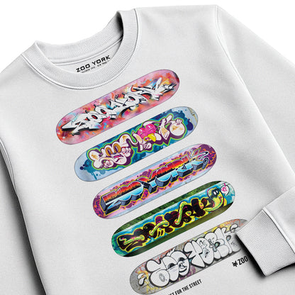 Zoo York Decks Crew Sweat White - detail