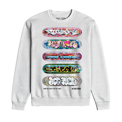 Zoo York Decks Crew Sweat White - front