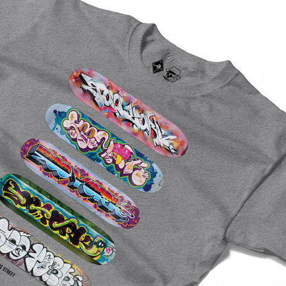 Zoo York Decks Long Sleeve T-Shirt Heather Grey - detail