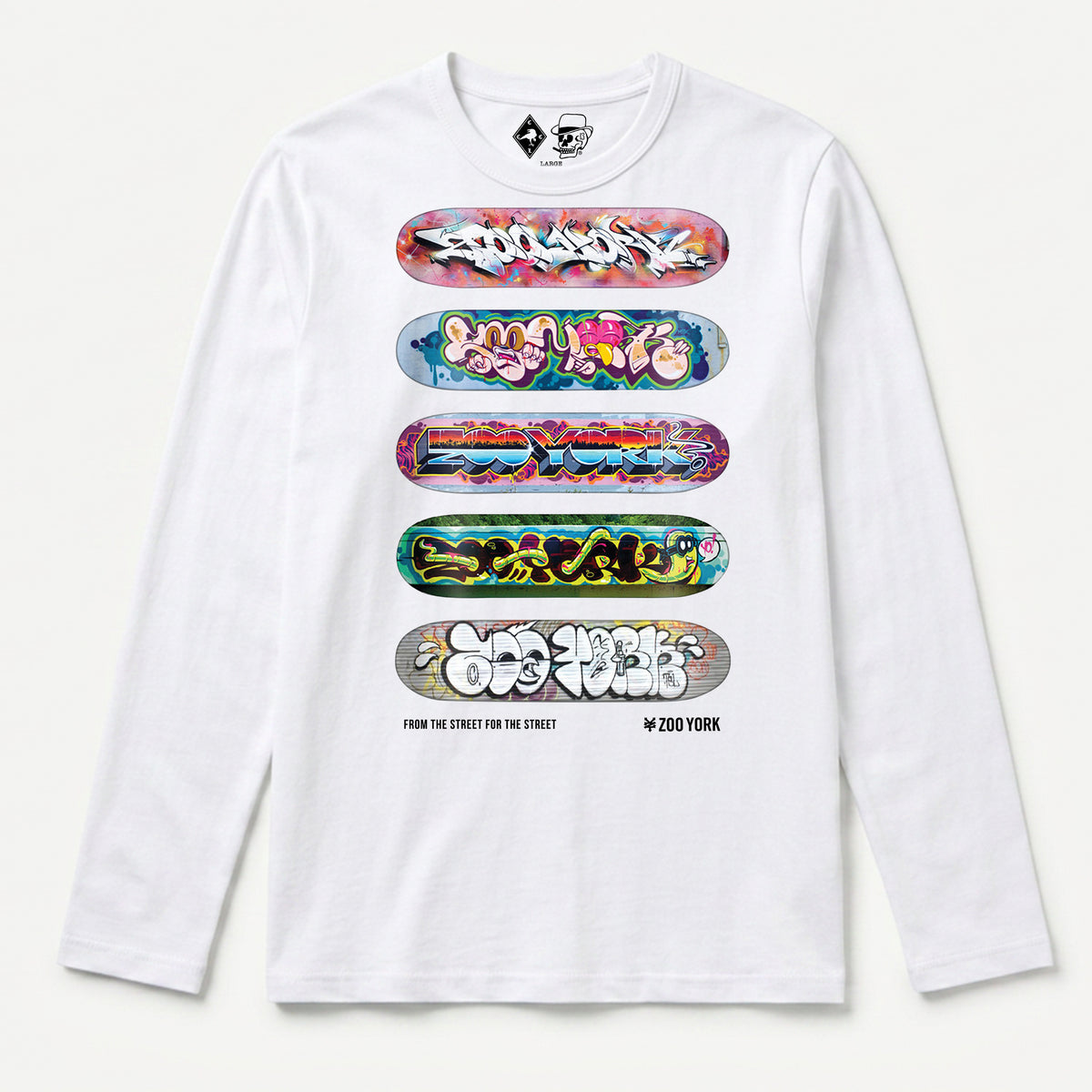 Zoo York Decks Long Sleeve T-Shirt White - front