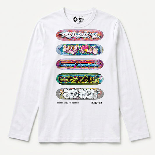 Zoo York Decks Long Sleeve T-Shirt White - front