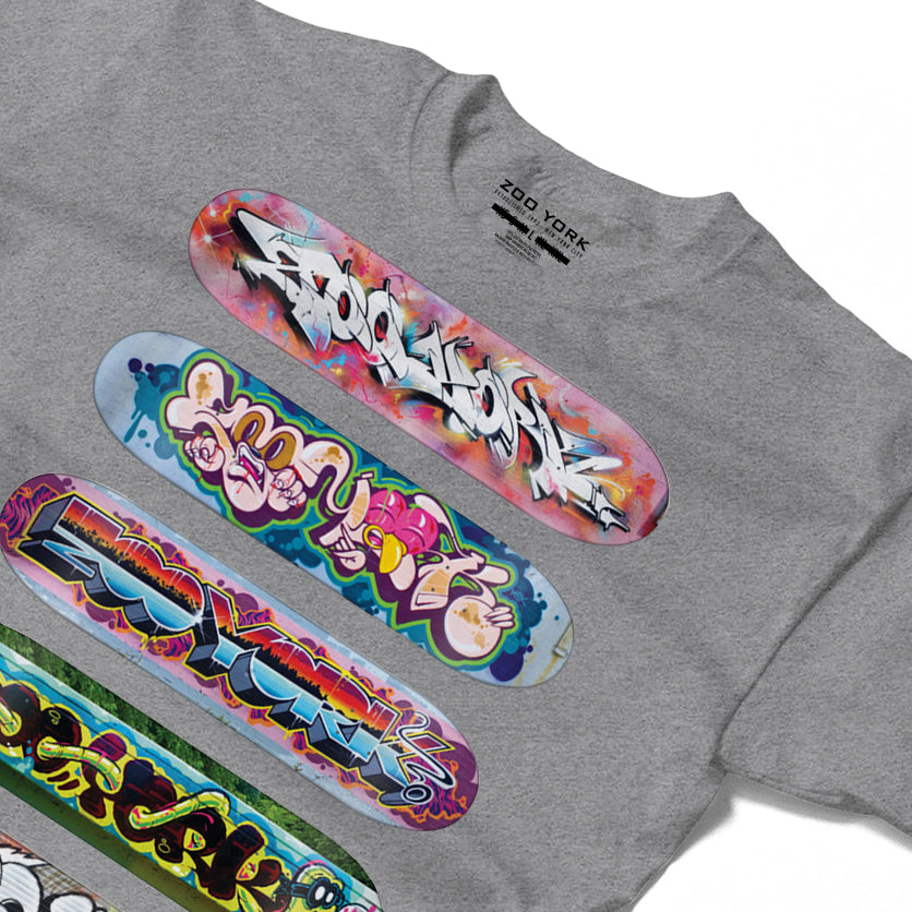 Zoo York Decks T-Shirt Heather Grey - detail