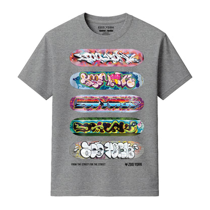 Zoo York Decks T-Shirt Heather Grey - front
