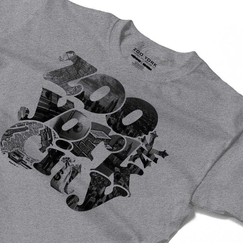 ZOO YORK BANK ROBBER T-SHIRT GREY MARL