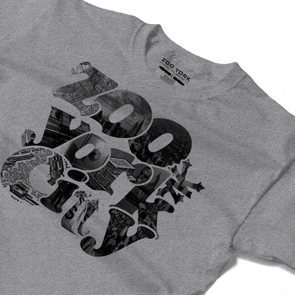 ZOO YORK BANK ROBBER T-SHIRT GREY MARL