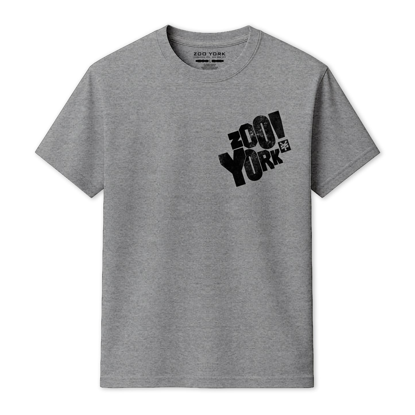 ZOO YORK BLOCKPARTY T-SHIRT GREY MARL