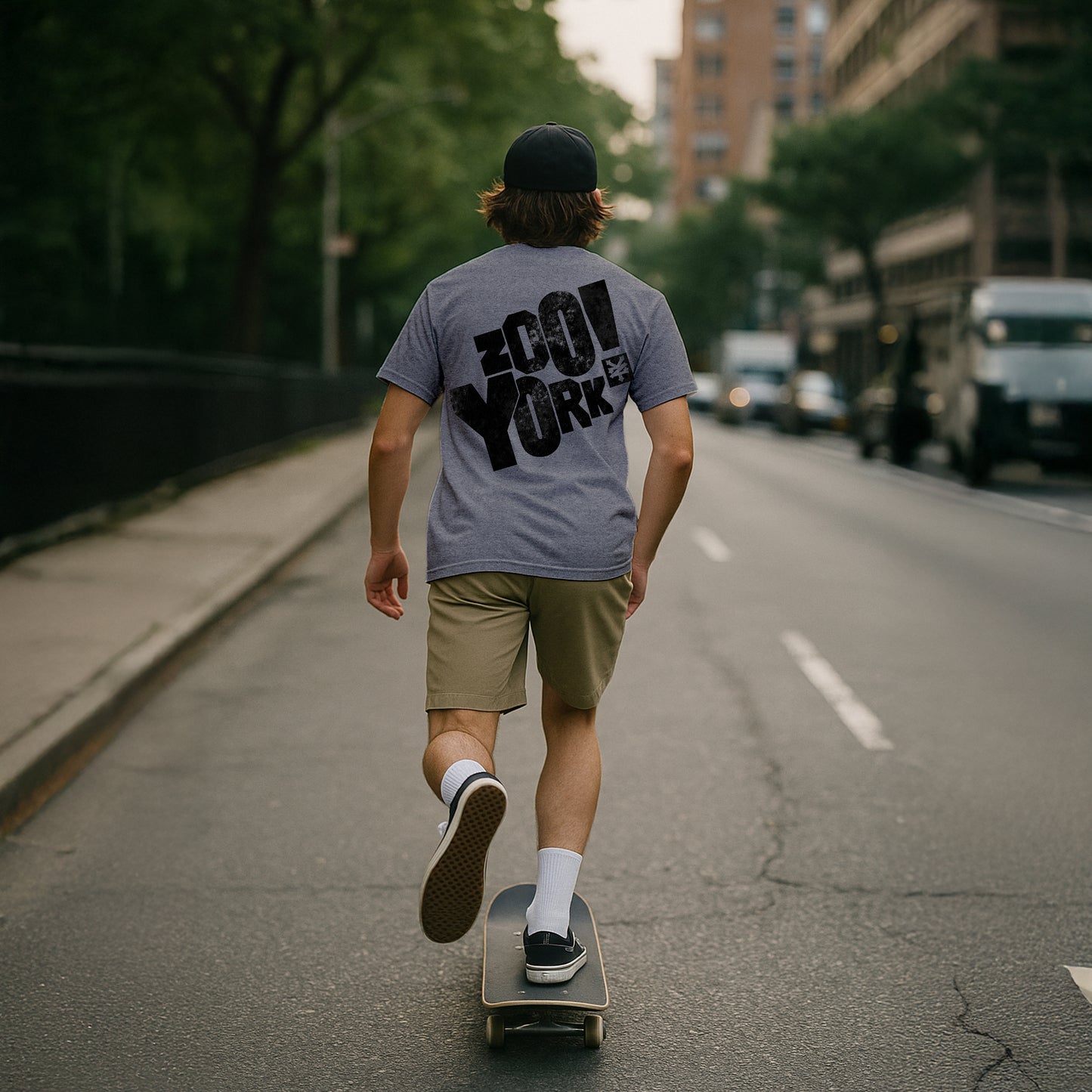 ZOO YORK BLOCKPARTY T-SHIRT GREY MARL