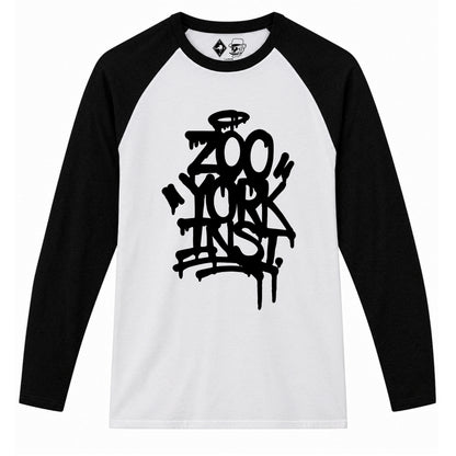 Zoo York Drippy Baseball Tee White/Black - front