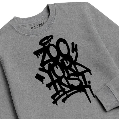 Zoo York Drippy Crew Sweat Heather Grey - detail