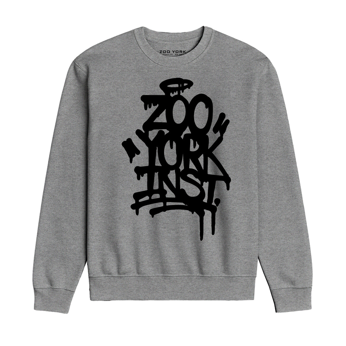 Zoo York Drippy Crew Sweat Heather Grey - front