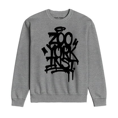 Zoo York Drippy Crew Sweat Heather Grey - front