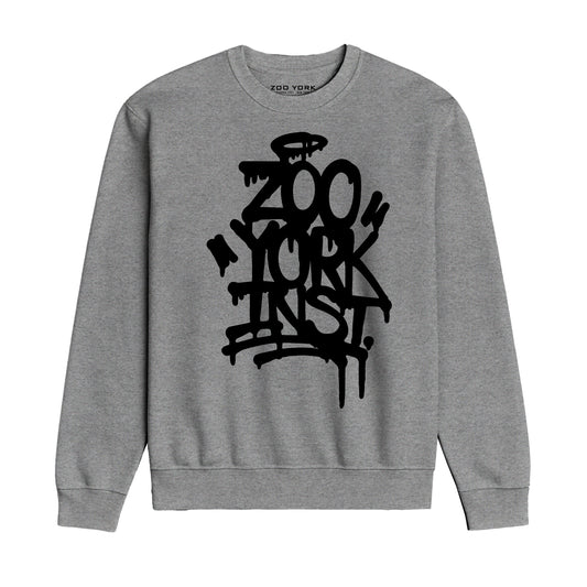 Zoo York Drippy Crew Sweat Heather Grey - front